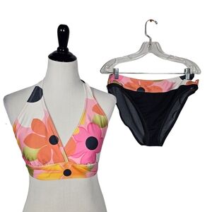 Catalina Ocean Gear XL Floral Halter Bikini 2-Piece Set Bathing Suit